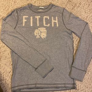 Abercrombie & Fitch long sleeve muscle tee, embroidered Indian head